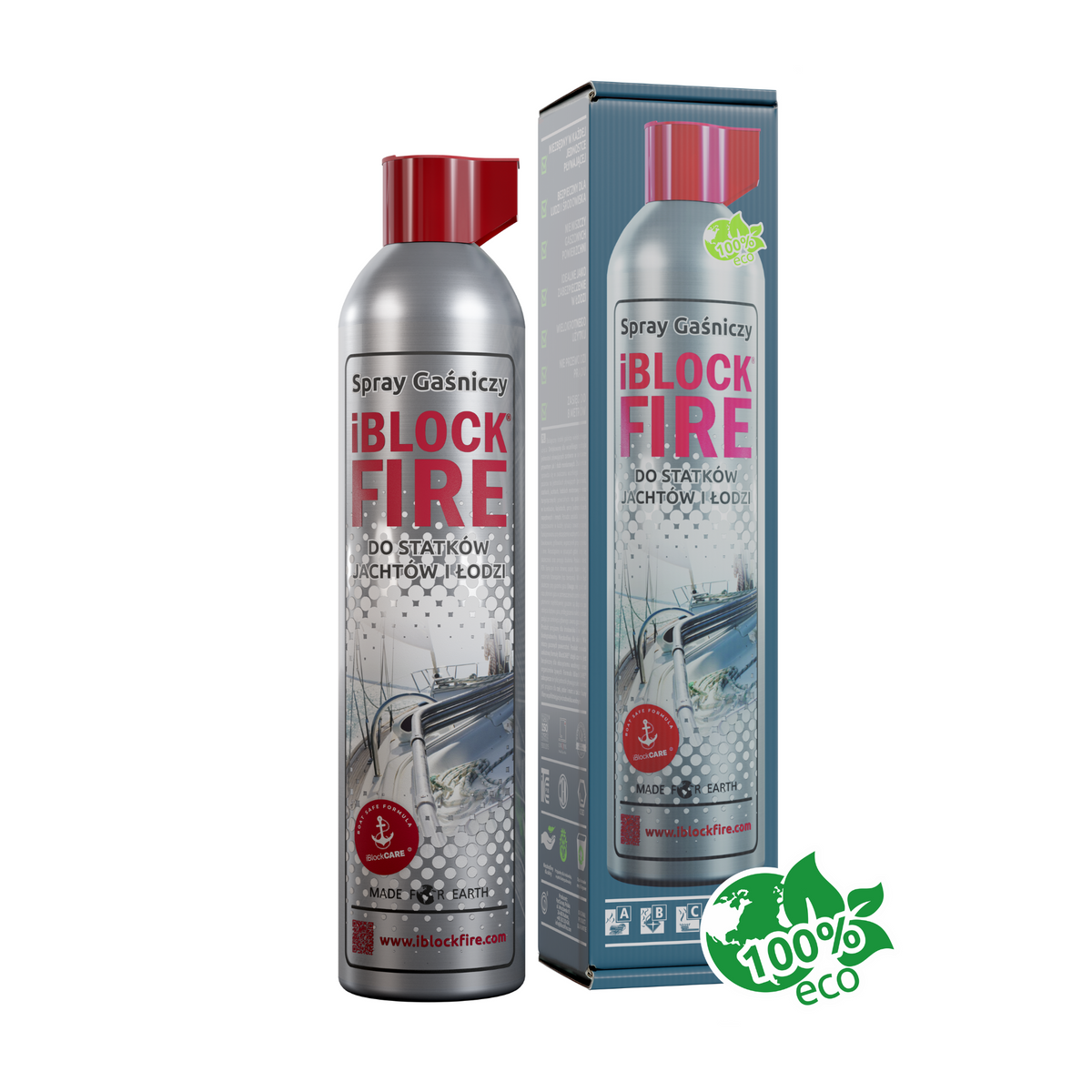 Spray Gaśniczy iBlockFIRE do łodzi z opakowaniem