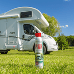 Spray Gaśniczy iBlockFIRE do kamperów na tle kampera